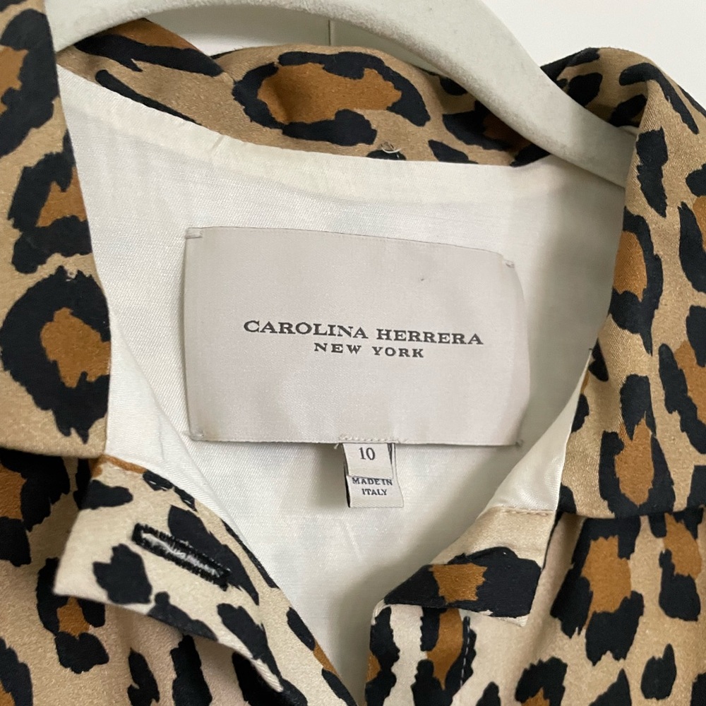 CAROLINA HERRERA Leopard Dress Size 10 - Picture 4 of 6